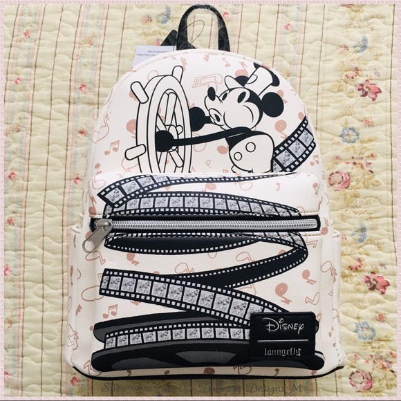 Loungefly Steamboat Willie Mickey Mouse Backpack - Picture 3 of 7